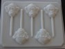 611 Monkey Face Chocolate or Hard Candy Lollipop Mold